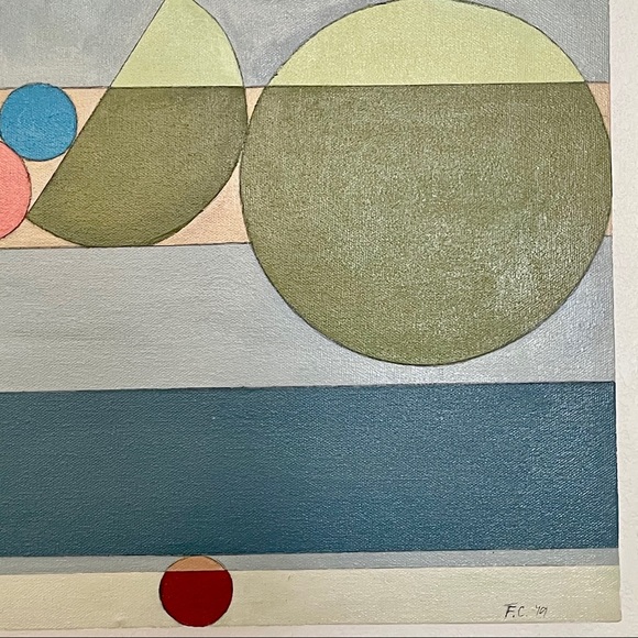 ORIGINAL ART Abstract Acrylic Geometric Painting on Canvas - Picture 9 of 12